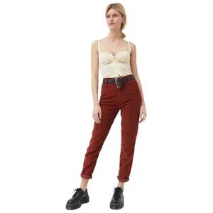 BDG Urban Outfitters High-Rise Mom Corduroy Pants Burgundy Red Sz 26